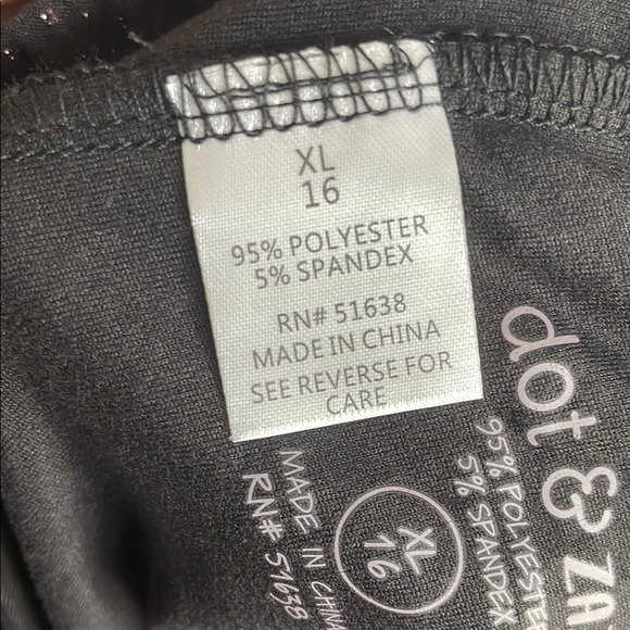 Black Stretchy Leggings with Elastic Waistband - Picture 6 of 6